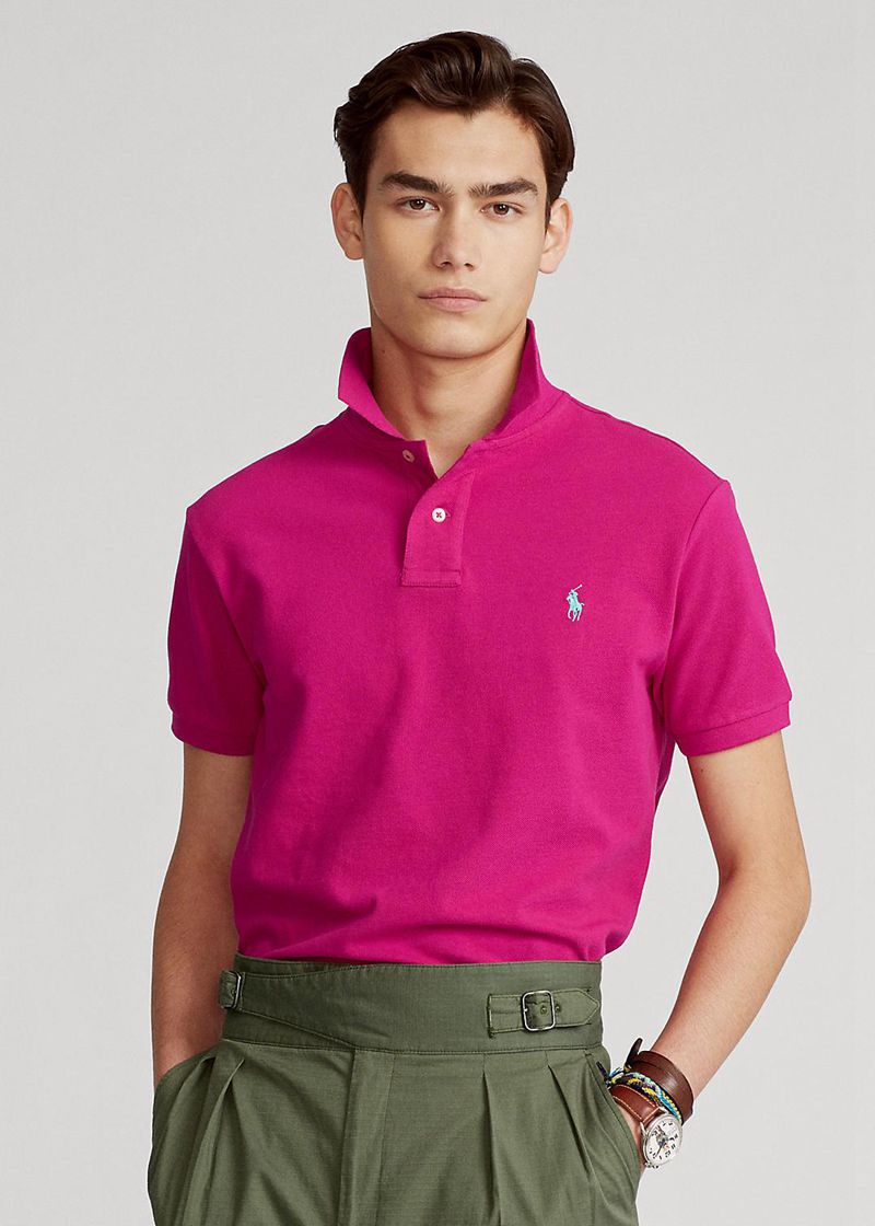 Poleras Polo Polo Ralph Lauren Hombre Slim Fit Mesh Chile Rosas CAXTY-1703